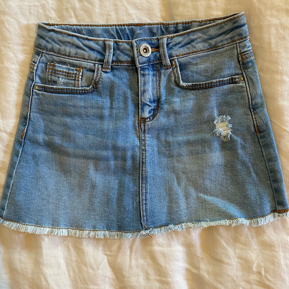 Zara girls jean skirt size 6